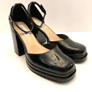 Steve Madden Platform Heels Faux‎ Patent Leather Mary Janes Women's 10 M